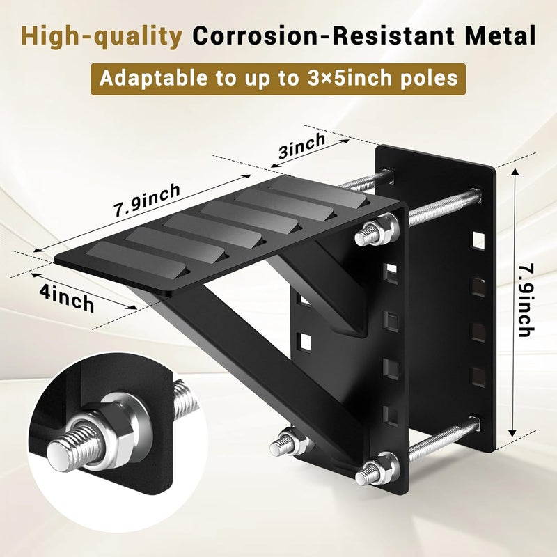 GADFISH Trailer Step, Trailer Step Mount, Boat Trailer Steps, Heavy Duty Step Holder, Suitable for 3 x 6 inches Trailer Frame, Holds up to 150 LBS, Black - Image 2